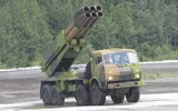 Nga trình làng pháo phản lực Sarma 300 mm trên khung KamAZ-63501
