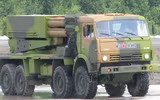 Nga trình làng pháo phản lực Sarma 300 mm trên khung KamAZ-63501