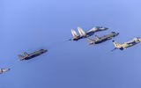 Tiêm kích Su-30MKI Ấn Độ tập đánh cận chiến với F-35B Anh