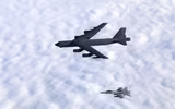 Oanh tạc cơ B52 Mỹ cùng tiêm kích Phần Lan tuần tra sát sườn Nga