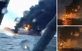 Khoảnh khắc xuồng tự sát Ukraine tấn công 'tàu chở dầu Nga'