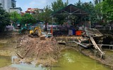 [Ảnh] ‘Pháo đài bay’ B52 phơi xác hoàn toàn khi hồ Hữu Tiệp rút cạn nước 