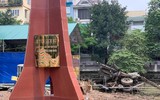 [Ảnh] ‘Pháo đài bay’ B52 phơi xác hoàn toàn khi hồ Hữu Tiệp rút cạn nước 