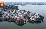 Vẻ đẹp phủ Tây Hồ từ trên cao trong ngày Tết Nguyên tiêu