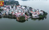Vẻ đẹp phủ Tây Hồ từ trên cao trong ngày Tết Nguyên tiêu