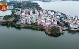 Vẻ đẹp phủ Tây Hồ từ trên cao trong ngày Tết Nguyên tiêu