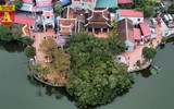 Vẻ đẹp phủ Tây Hồ từ trên cao trong ngày Tết Nguyên tiêu