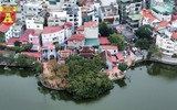 Vẻ đẹp phủ Tây Hồ từ trên cao trong ngày Tết Nguyên tiêu