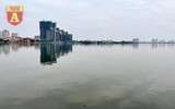 Toàn cảnh công trình xây dựng lừng lững nằm trên khu đất ‘kim cương’ sát mép hồ Tây