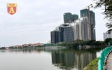 Toàn cảnh công trình xây dựng lừng lững nằm trên khu đất ‘kim cương’ sát mép hồ Tây