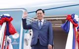 Chủ tịch Quốc hội Vương Đình Huệ bắt đầu thăm chính thức Lào