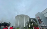 Xe thang chuyên dụng cứu người tại Trung tâm thương mại Aeon Mall Long Biên ở tình huống giả định