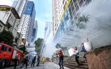 Kiểm tra khả năng phối hợp cứu nạn, chữa cháy tại tòa nhà cao tầng