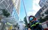 Kiểm tra khả năng phối hợp cứu nạn, chữa cháy tại tòa nhà cao tầng