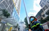 Kiểm tra khả năng phối hợp cứu nạn, chữa cháy tại tòa nhà cao tầng