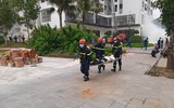 Tình huống giả định xảy ra cháy, nổ ở nơi đông người tại huyện Thanh Trì
