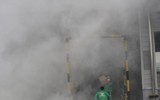 Lửa khói bao trùm khu Công nghiệp Phú Nghĩa, trong tình huống diễn tập tìm kiếm cứu nạn