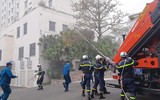 Những hình ảnh cắt phá xe ô tô cứu nạn tại vụ cháy, nổ giả định