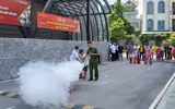 Phối hợp xử lý sự cố cháy giả định tại chung cư An Quý Hưng Riverside