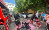 Hàng trăm học sinh trải nghiệm, thực hành chữa cháy và cứu nạn, cứu hộ 