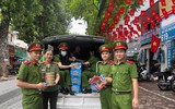 Hình ảnh khí thế làm nhiệm vụ của lực lược Công an Hà Nội trước giờ bảo đảm an ninh Chương trình hợp luyện lần 1 sự kiện A80