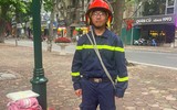 Hình ảnh khí thế làm nhiệm vụ của lực lược Công an Hà Nội trước giờ bảo đảm an ninh Chương trình hợp luyện lần 1 sự kiện A80