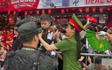 Hình ảnh đẹp về chiến sỹ Công an Thủ đô đảm bảo ANTT trong buổi sơ duyệt sự kiện A80