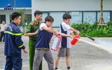 Diễn tập phương án chữa cháy, cứu nạn, cứu hộ tại Trường Tiểu học, Trung học cơ sở và Trung học phổ thông Dewey Ocean Park