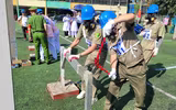 Những hình ảnh sôi nổi về cuộc so tài chữa cháy cứu nạn, cứu hộ tại phường Hồng Hà