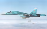 [ẢNH] Su-34 Nga tấn công trực diện phiến quân trong khu vực do Mỹ kiểm soát