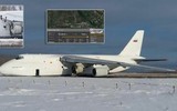[ẢNH] Máy bay khổng lồ An-124 Nga văng mất động cơ, phải hạ cánh khẩn cấp