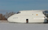 [ẢNH] Máy bay khổng lồ An-124 Nga văng mất động cơ, phải hạ cánh khẩn cấp
