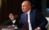 [ẢNH] 5 câu hỏi nổi bật dành cho Tổng thống Putin trong cuộc họp báo cuối năm