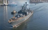[ẢNH] Chiến hạm Đô đốc Shaposhnikov phóng lỗi tên lửa Kalibr?