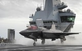 [ẢNH] Tàu sân bay Anh tổn thất tiêm kích F-35 khi chưa kịp 