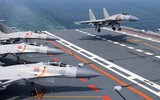[ẢNH] Báo Mỹ: Tàu sân bay Trung Quốc bội phần nguy hiểm khi bổ sung J-20
