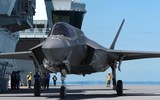[ẢNH] Báo Mỹ: F-35 Anh thực hành đánh chìm chiến hạm đối phương khi áp sát nhóm tàu Nga