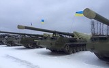 [ẢNH] Hàng loạt siêu pháo bắn đạn hạt nhân của Ukraine bất ngờ áp sát Donbass