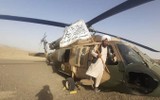 [ẢNH] Trực thăng tối tân của Taliban bị quân kháng chiến bắn rơi ở Panjshir