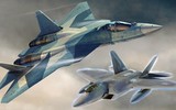 [ẢNH] Báo Mỹ: Tiêm kích Su-57 Nga sẽ chiến thắng ‘chim ăn thịt’ F-22 trong thực chiến