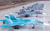 Hàng chục oanh tạc cơ Su-34 Nga xuất hiện tại sân bay vùng Voronezh