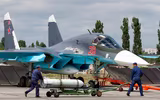Hàng chục oanh tạc cơ Su-34 Nga xuất hiện tại sân bay vùng Voronezh