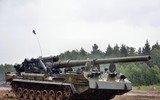 Pháo tự hành hạng nặng của Nga di chuyển ồ ạt về phía Donbass