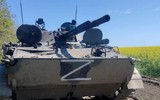 Chiến xa bộ binh BMP-3 Nga tan nát sau phát bắn của pháo 152 mm Ukraine?