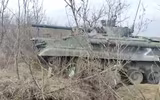 Chiến xa bộ binh BMP-3 Nga tan nát sau phát bắn của pháo 152 mm Ukraine?