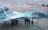 Kinh ngạc tiêm kích hạm 'Su-34 trên tàu sân bay' của Hải quân Nga
