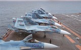 Kinh ngạc tiêm kích hạm 'Su-34 trên tàu sân bay' của Hải quân Nga