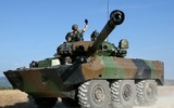 Xe tăng bánh lốp AMX-10RC quá dễ bị xuyên thủng