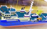Tàu phá băng nước nông Dự án 22470M 'mạnh nhất thế giới' được khởi đóng tại Nga
