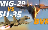 Tiêm kích MiG-29 Ukraine hoàn toàn bất lực trước Su-35 Nga?